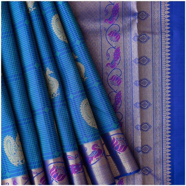Blue colour silk saree