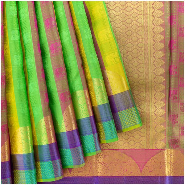 Multi colour silk saree